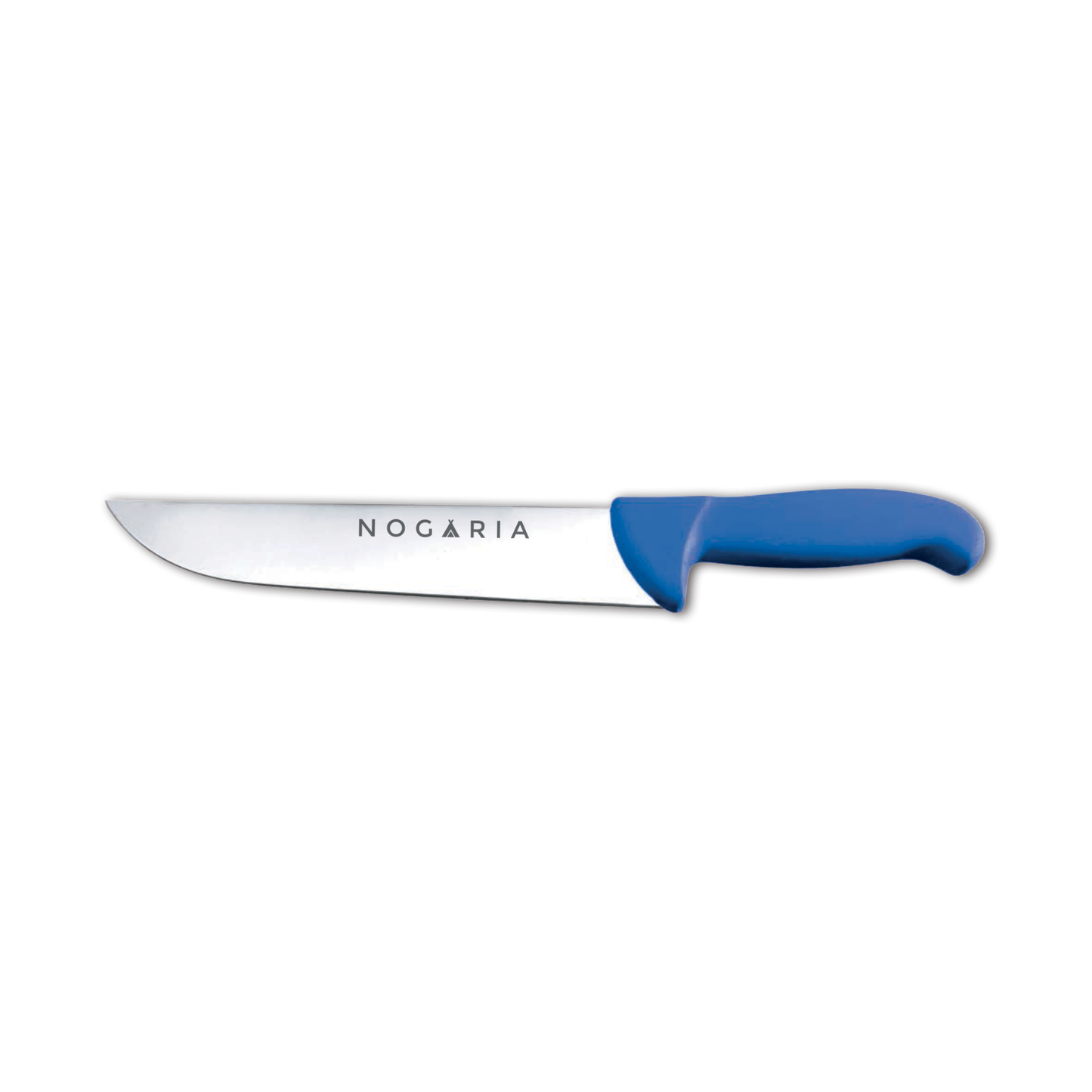 Cuchillo Carnicero 25cm Nogaria Inyectado Azul – Acero Mova, Mango Ergonómico – Profesional y Duradero