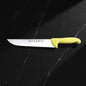 Cuchillo Carnicero 25cm Nogaria Inyectado Amarillo – Acero Mova, Mango Ergonómico – Profesional y Duradero