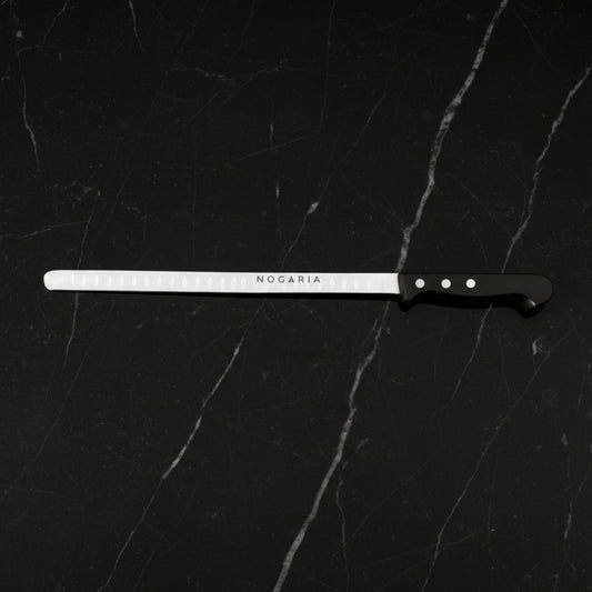 Cuchillo Jamonero Alveolado NOGARIA 30 cm – Corte Profesional para Jamón Ibérico
