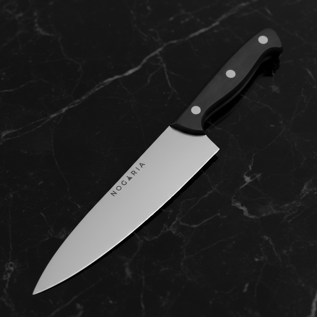 Cuchillo Chef Profesional Nogaria 20 cm Punta Aguda – Precisión Absoluta y Estilo Premium