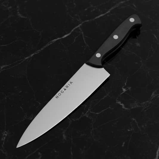Cuchillo Chef Profesional Nogaria 20 cm Punta Aguda – Precisión Absoluta y Estilo Premium
